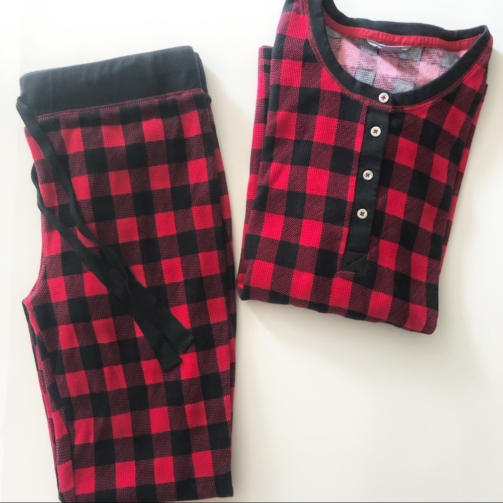Women’s plaid matching pj set- large